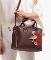 Burgundy mini bowling bag